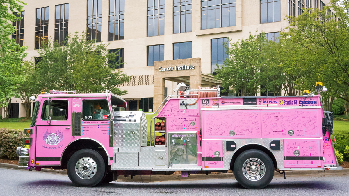Pink Firetruck Offers Hope
