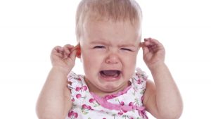 Baby crying due to ear pain