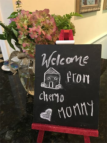 Harmon's sign for me every time I came back from Chemo