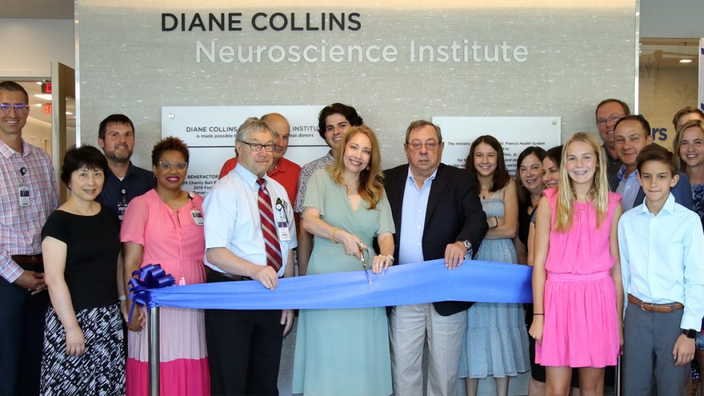 Photo from ribbon cutting at new neuroscience building