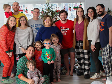 Cynthia Conrad and family gather for Christmas