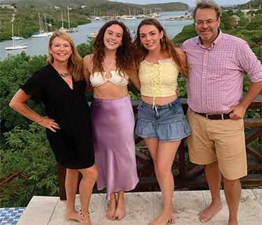 Hunter Kerrison with her husband and 2 daughters.