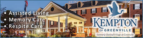Ad: Kempton of Greenville. Assisted living, memory care and respite care. Greenville, SC.