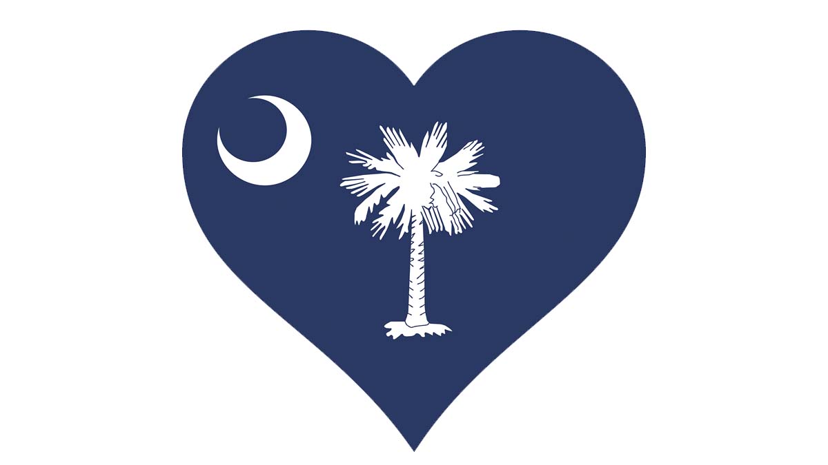 Graphic of a heart with a palm tree in the middle